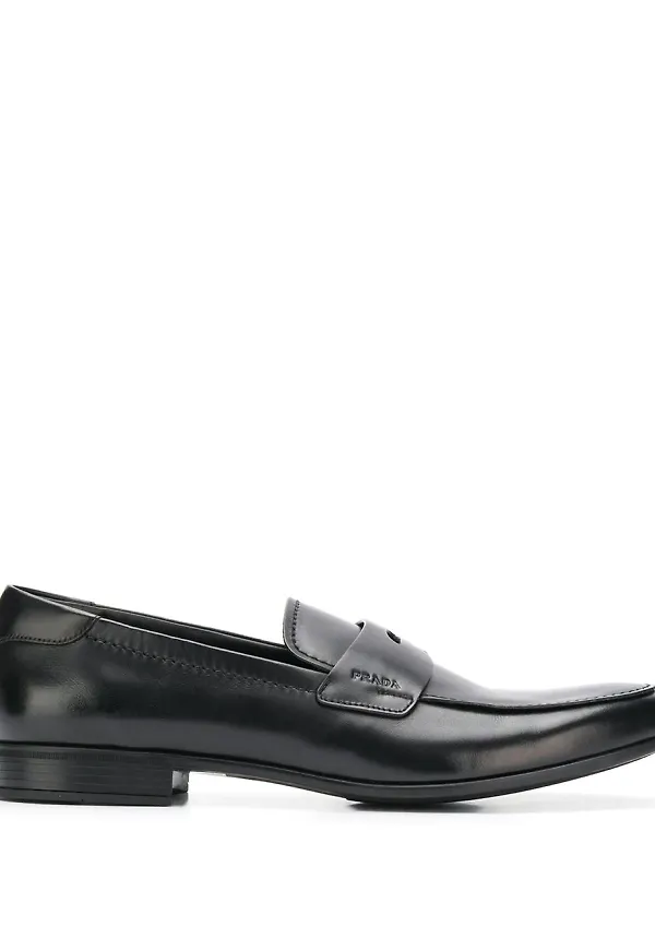 Prada klassiska formella loafers - Svart