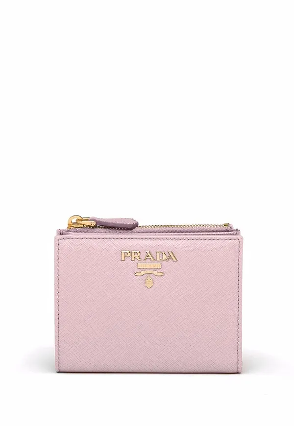 Prada kompakt plånbok med logotyp - Rosa
