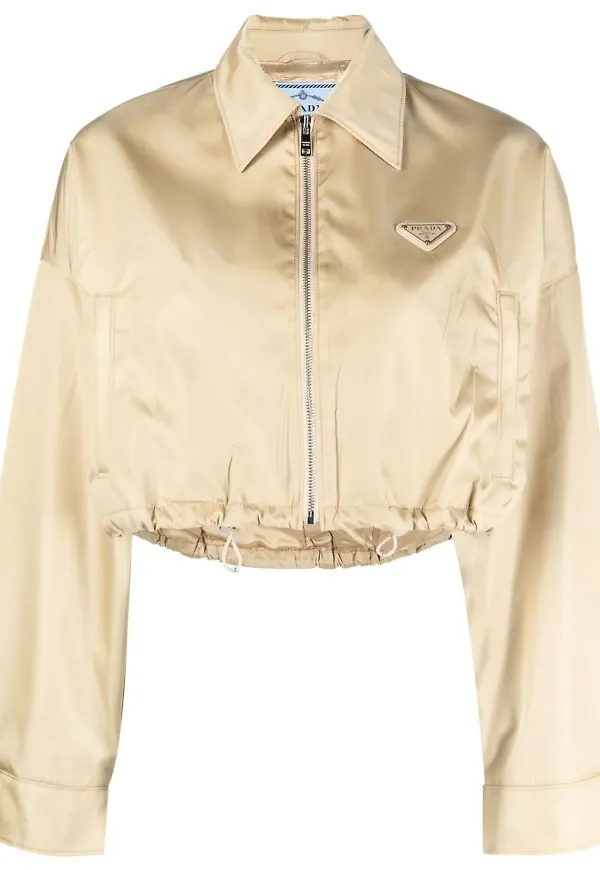 Prada kort bomberjacka - Neutral
