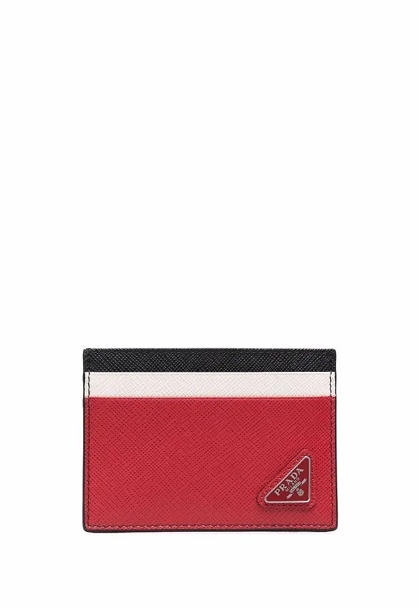Prada kortfodral med färgblock - Röd