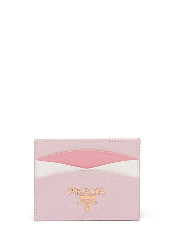 Prada korthållare i Saffiano-läder - Rosa