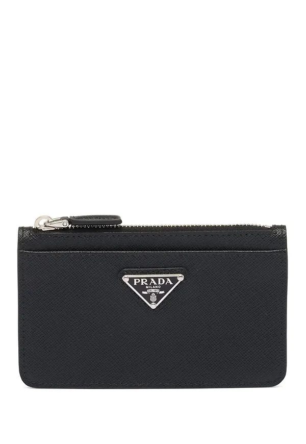 Prada korthållare i Saffiano-läder - Svart