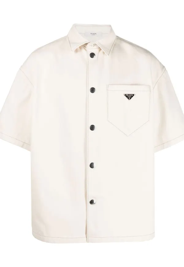 Prada kortärmad skjorta - Neutral