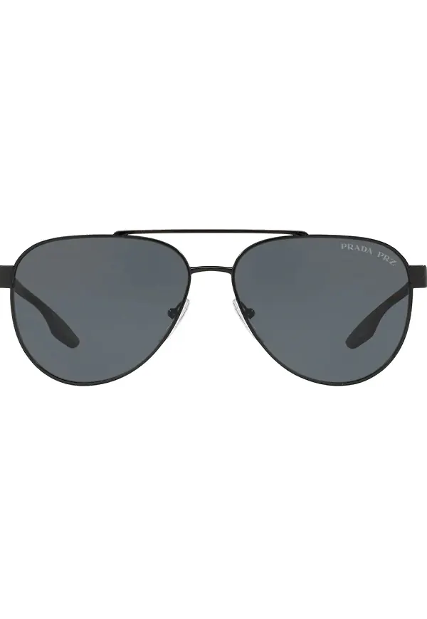 Prada Linea Rossa pilotsolglasögon - Svart