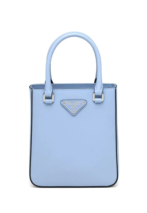 Prada liten borstad totebag - Blå