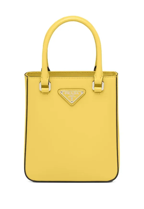 Prada liten borstad totebag - Gul
