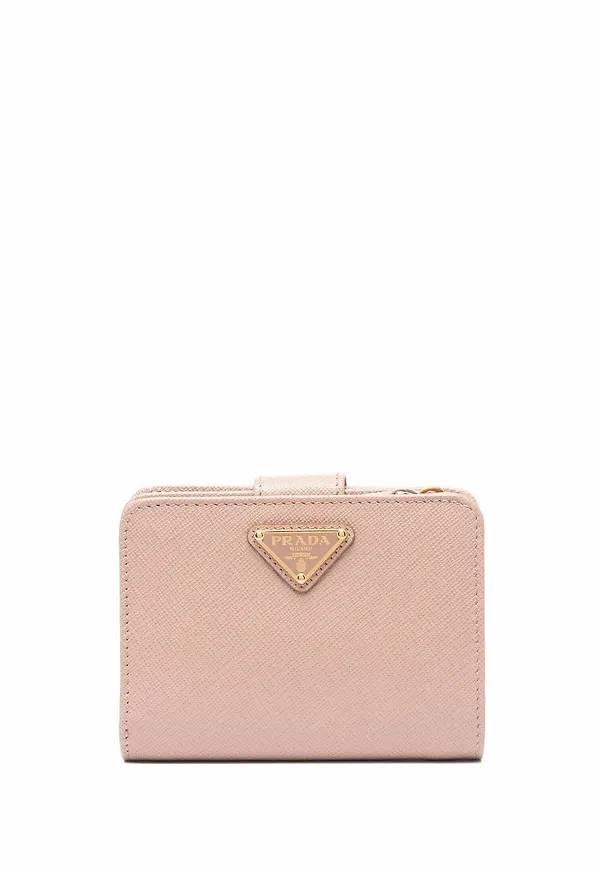 Prada liten plånbok i Saffiano-läder - Neutral