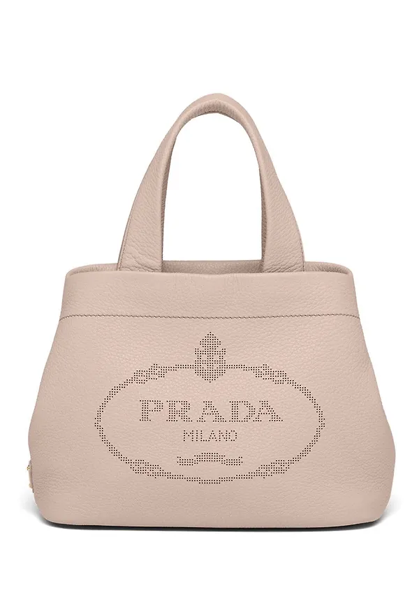Prada liten totebag med logotyp - Rosa