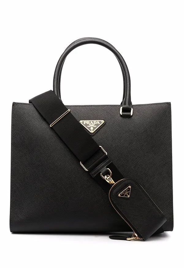Prada liten totebag med struktur - Svart
