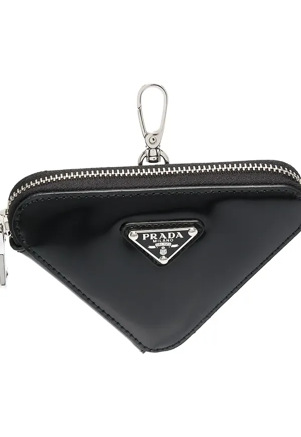 Prada liten triangelformad pouch - Svart