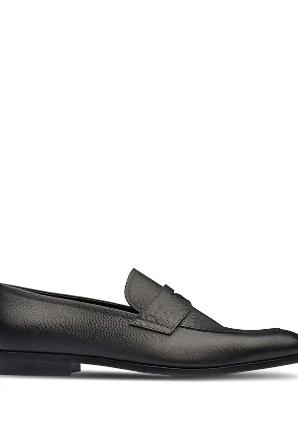 Prada loafers i saffianoläder - Svart