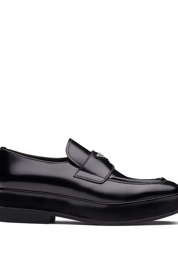 Prada loafers med fyrkantig tå - Svart
