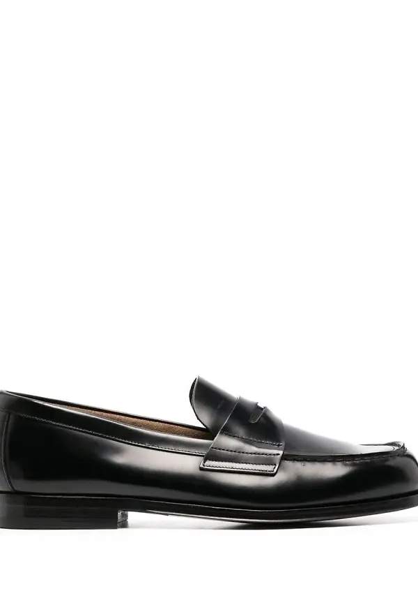 Prada loafers med logotyp - Svart