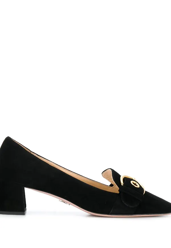 Prada loafers med spänne - Svart