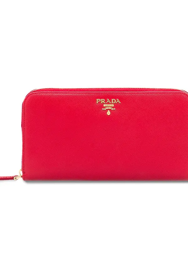 Prada läderplånbok - Röd