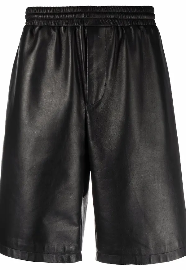 Prada lädershorts med stil - Svart