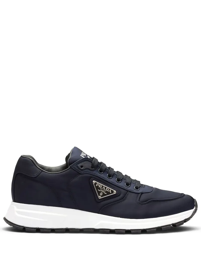 Prada låga sneakers med logotyp - Blå