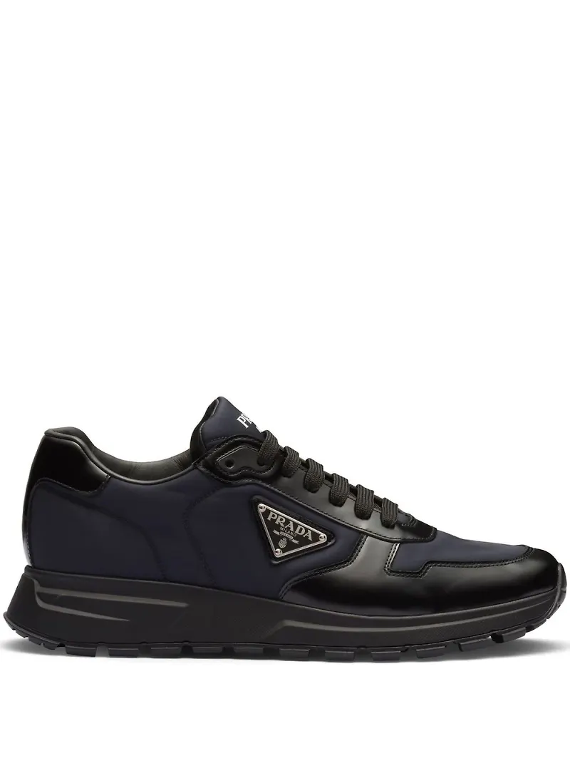 Prada låga sneakers med logotypmärke - Blå