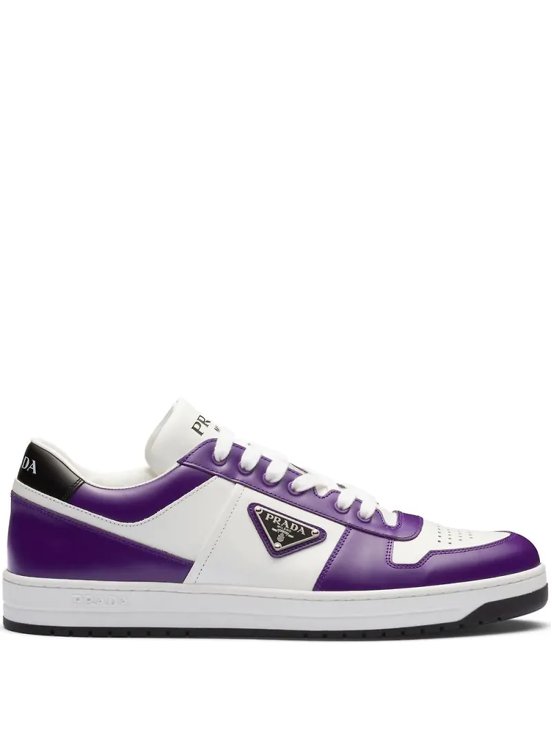 Prada låga sneakers med logotypmärke - Lila