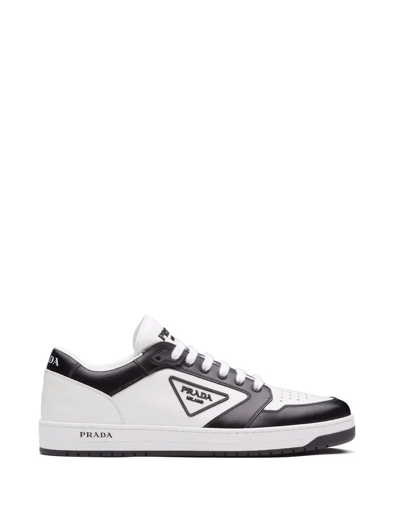 Prada låga sneakers med panel - Vit