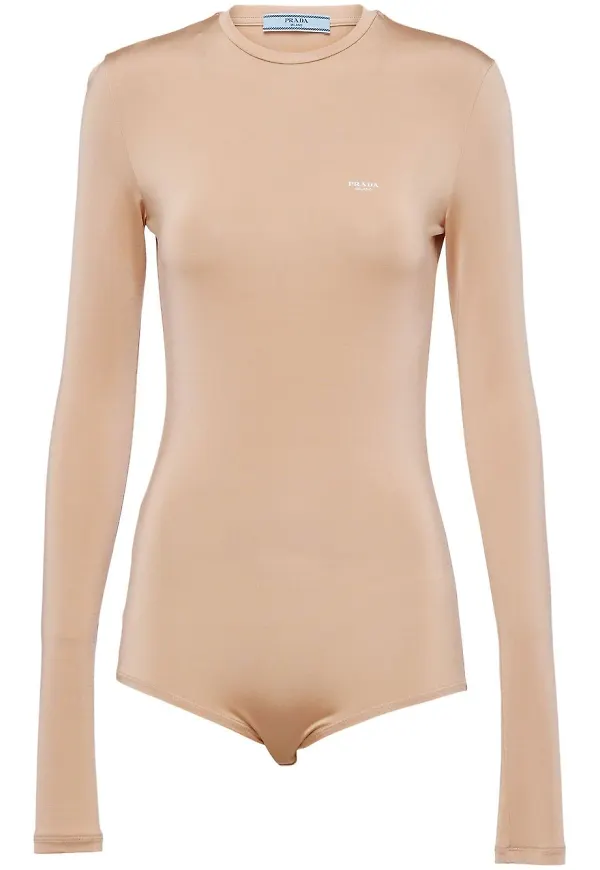 Prada långärmad body - Neutral
