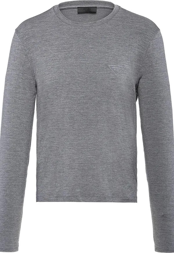 Prada långärmad t-shirt - Grå