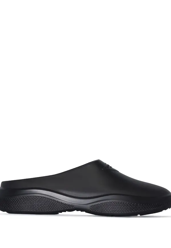 Prada Mellow slip on-tofflor - Svart