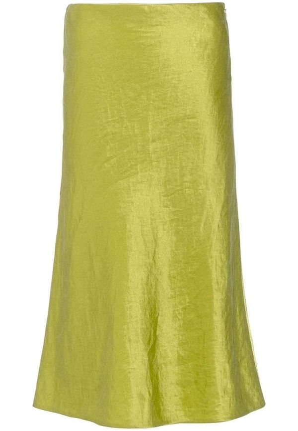Prada midikjol i satin - Grön