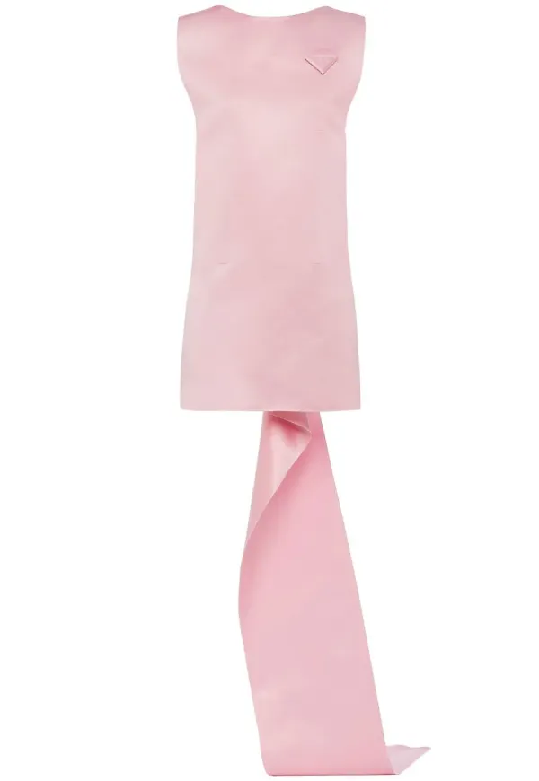 Prada miniklänning med draperad detalj - Rosa