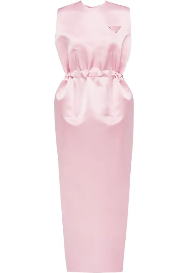 Prada miniklänning med rysch - Rosa