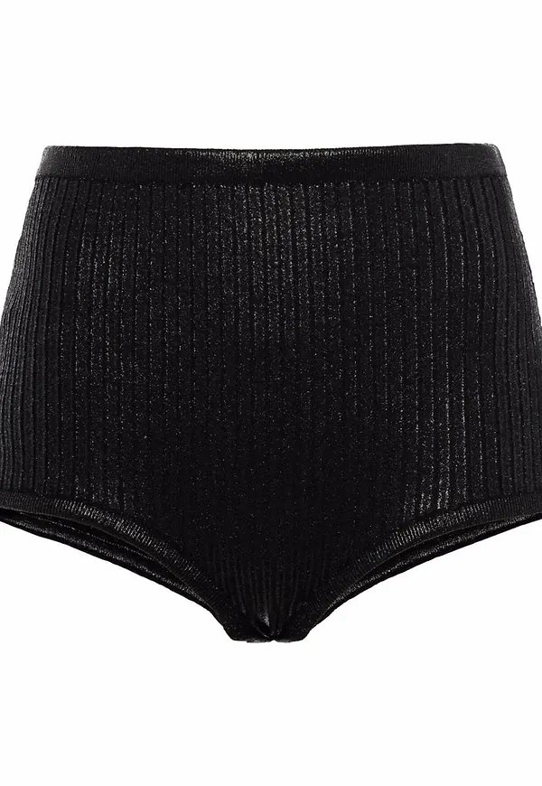 Prada minishorts i lurex - Svart
