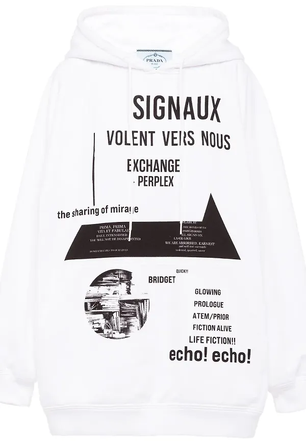 Prada Mirage hoodie - Vit