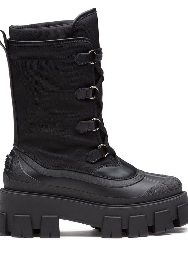 Prada Monolith 55 mm militärkängor - Svart