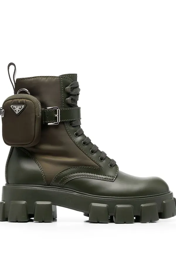 Prada Monolith ankelboots - Grön