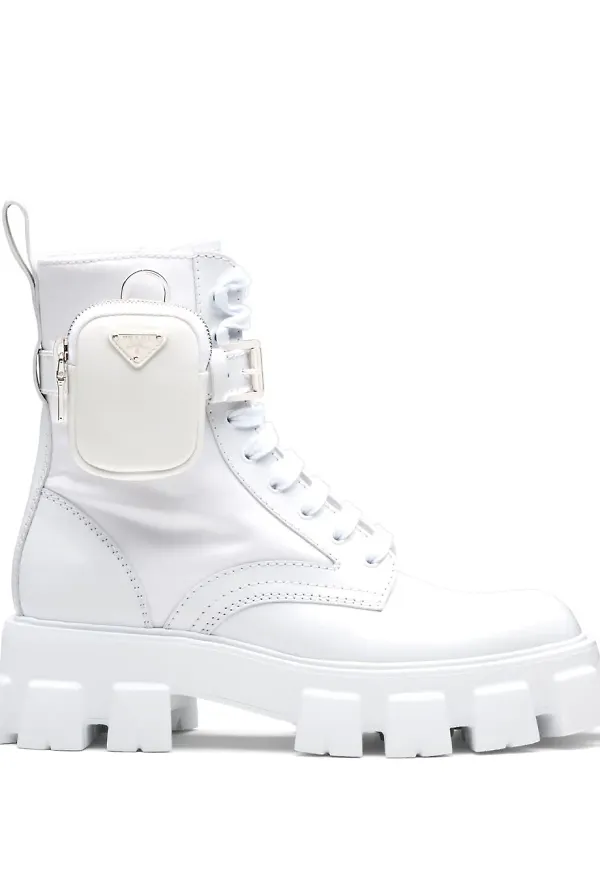 Prada Monolith ankelboots - Vit