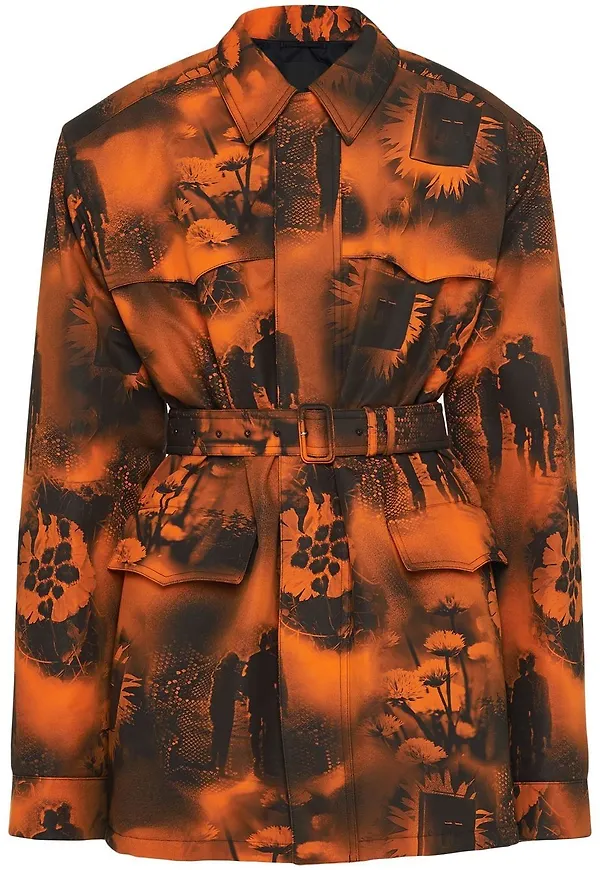 Prada mönstrad parkas - Orange