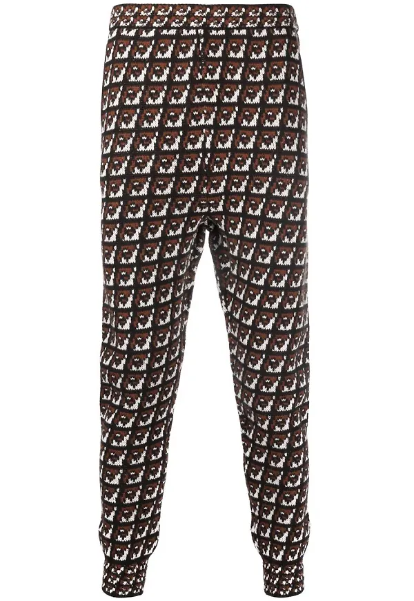 Prada mönstrade sweatpants - Brun