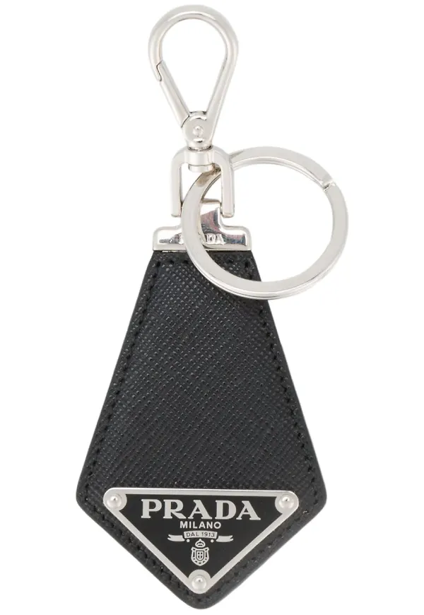 Prada nyckelring med logotyp - Svart