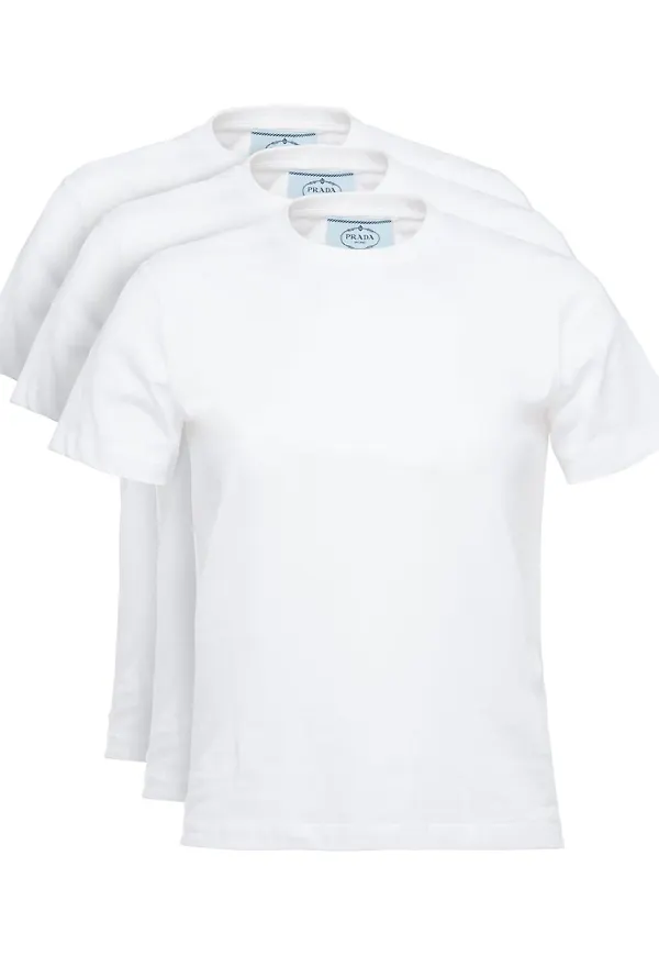 Prada pack med tre t-shirts - Vit