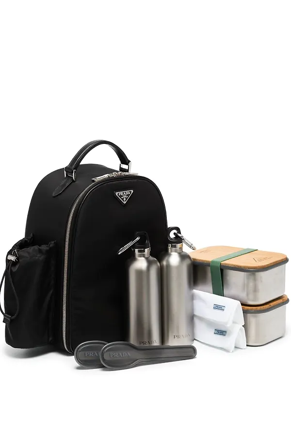 Prada picknick-ryggsäck med tillbehör - Svart