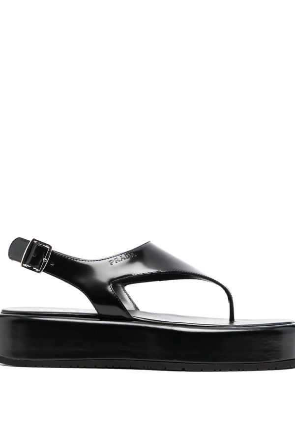 Prada platåsandaler - Svart