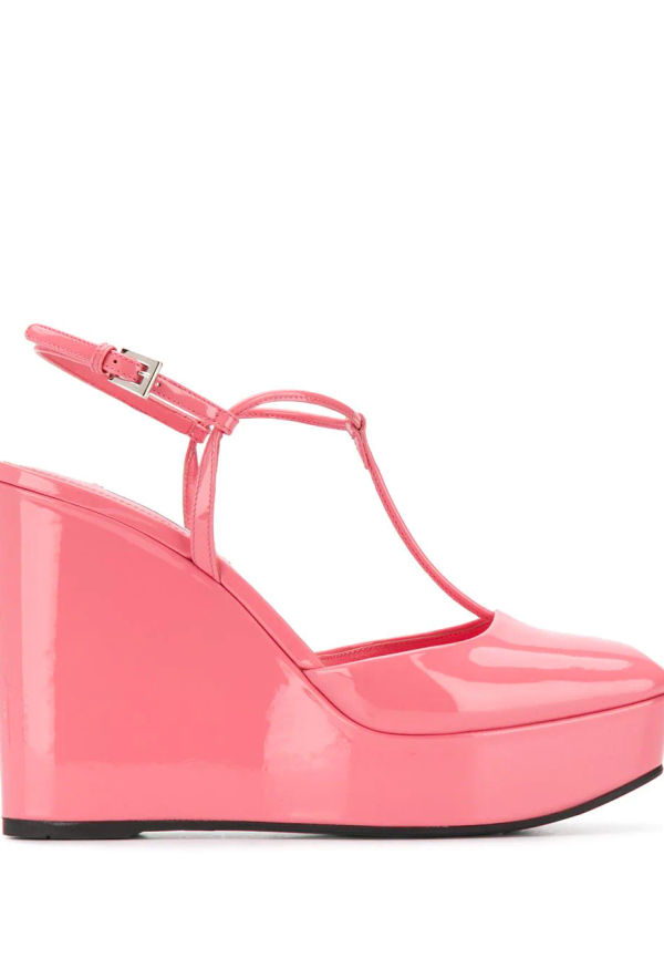 Prada platåsandaler med fyrkantig tå - Rosa