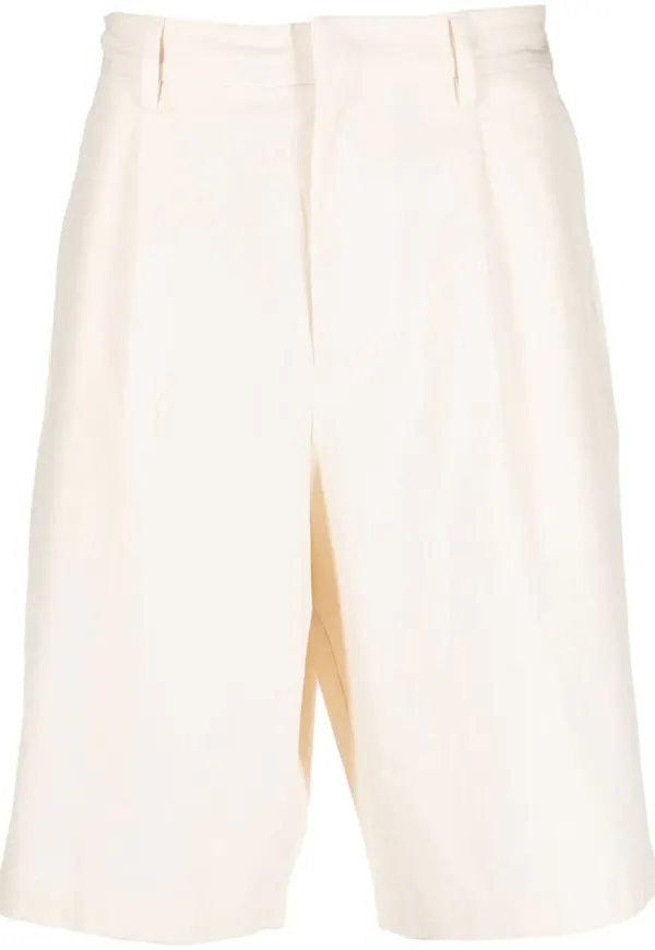 Prada pleat-detail shorts - Neutral