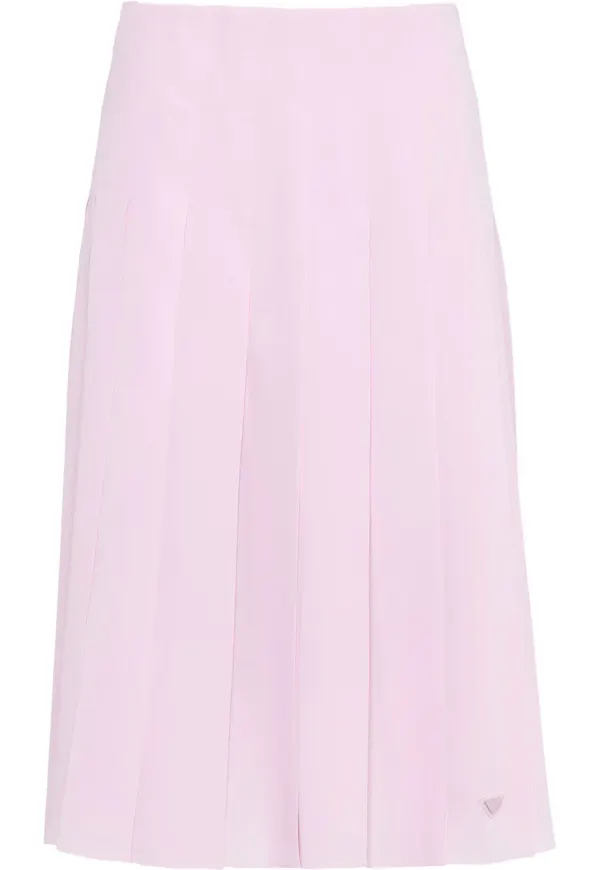 Prada plisserad midikjol - Rosa