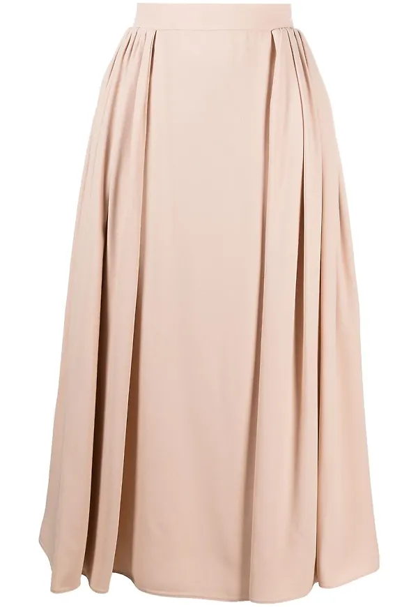 Prada plisserad midiklänning - Neutral
