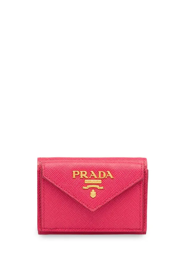 Prada plånbok i saffianoläder - Rosa