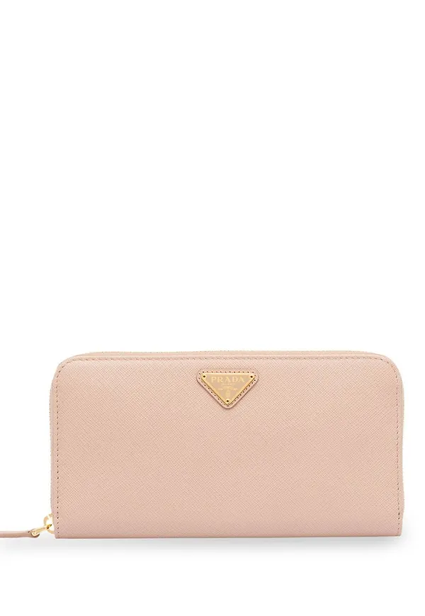 Prada plånbok i saffianoläder - Rosa