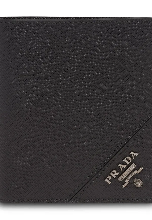 Prada plånbok i saffianoläder - Svart