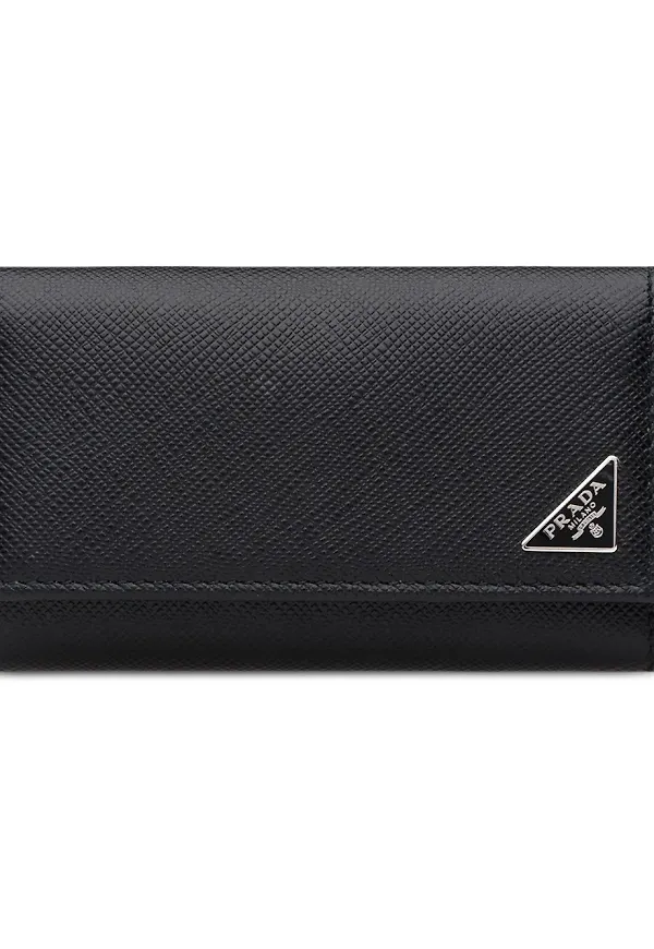 Prada plånbok med nyckelhållare - Svart