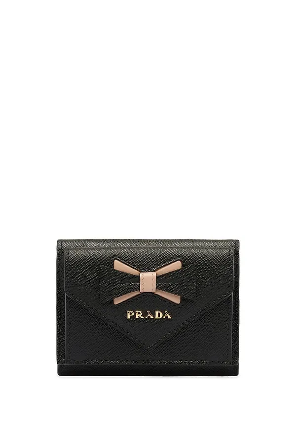 Prada plånbok med rosett - Svart